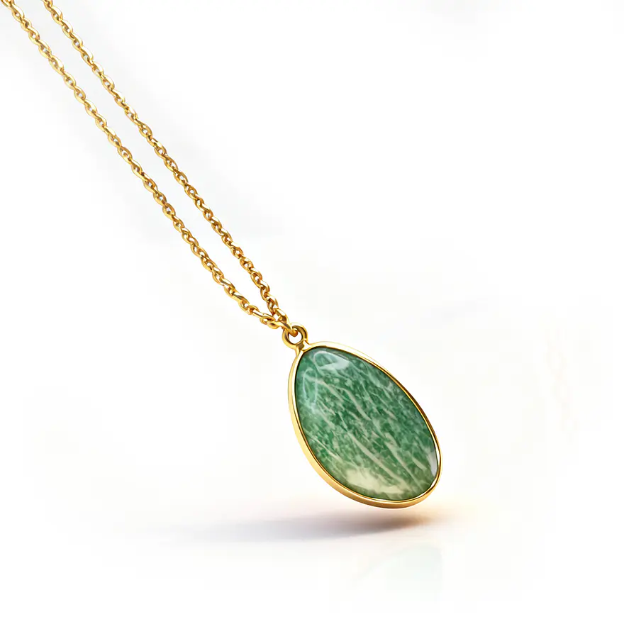 Colar Pedra Verde Natural 1