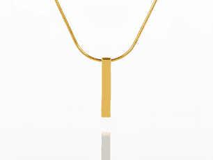 Colar Ponto Dourado Masculino