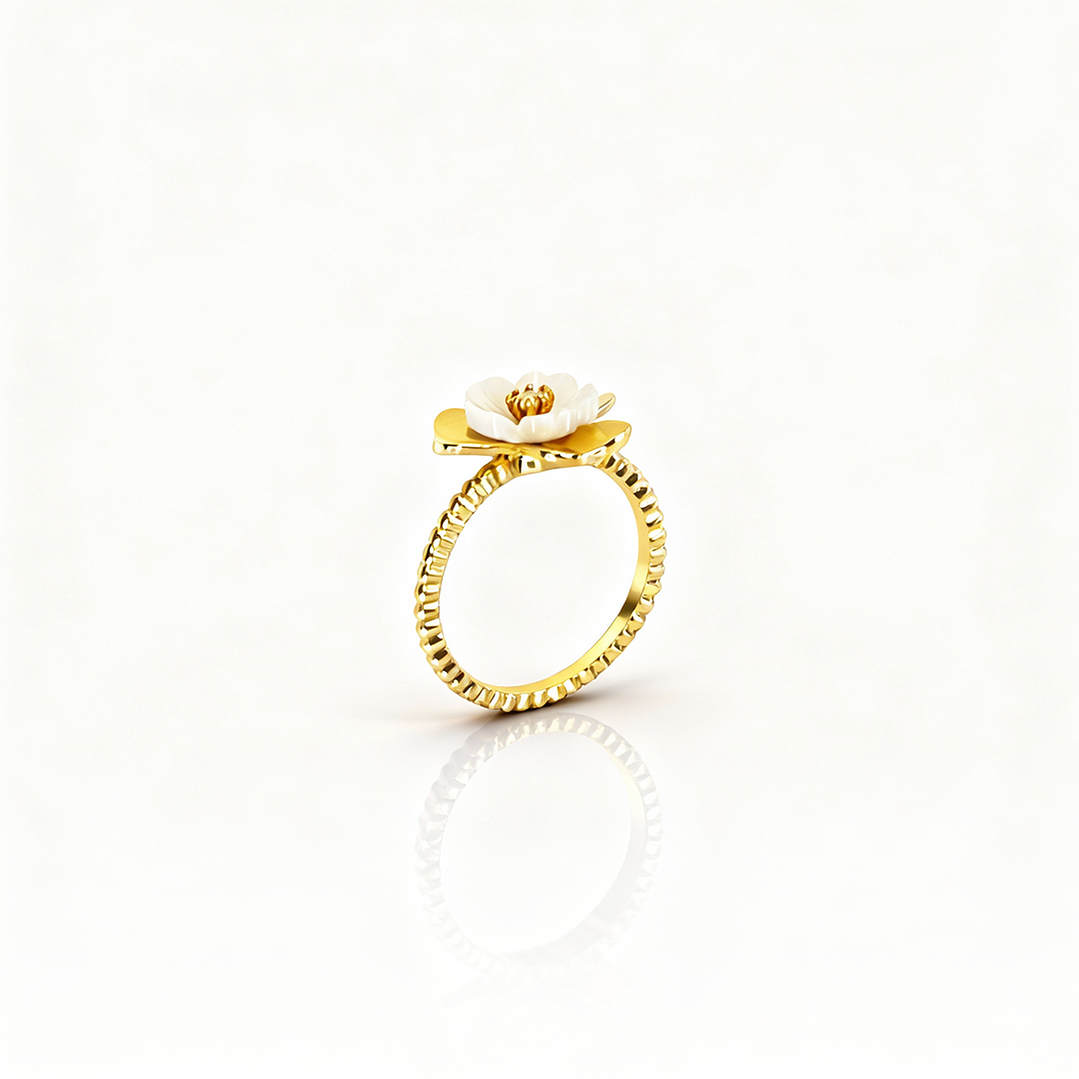 Anel Fiora Dourado 1