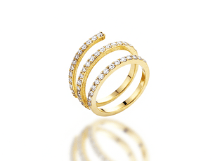 Anel Trilhas Dourado