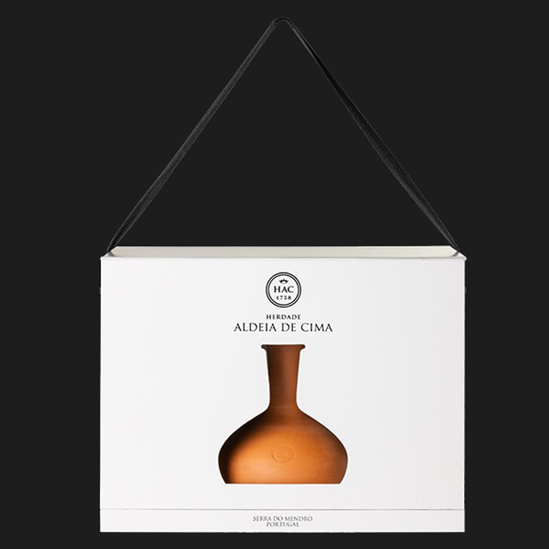 Aldeia de Cima Reserva Branco e Tinto Cx 2gfs e Decanter de Barro 2