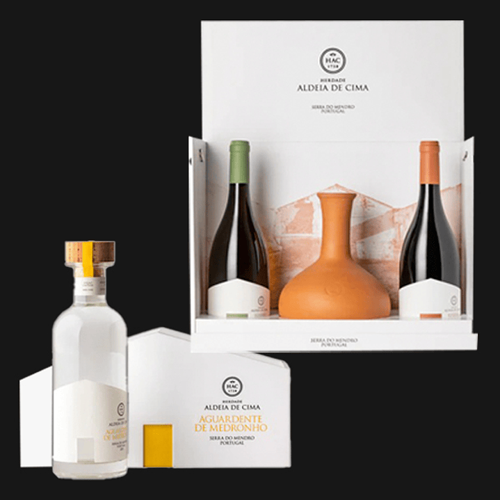Aldeia de Cima, Cx-2gfs, Decanter de Barro e Aguardente - Kit BellaVantagem 1