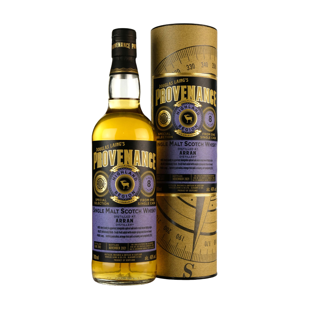 Provenance Arran 8 Year Old Single Malt Whisky Bourbon Finish 2013 1