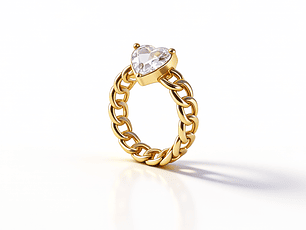 Anel Coralie Zircónia