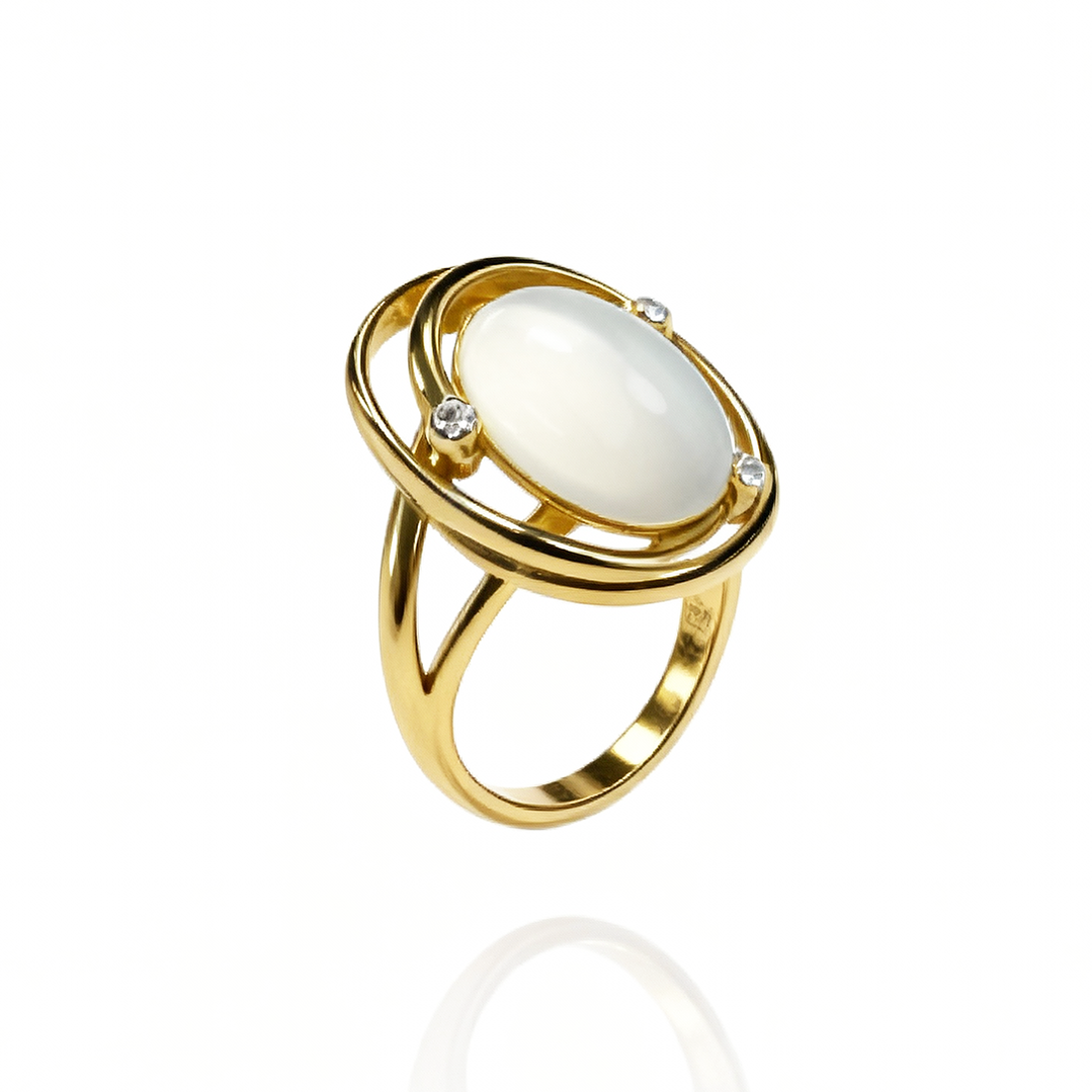 Anel Elipse Dourado 1