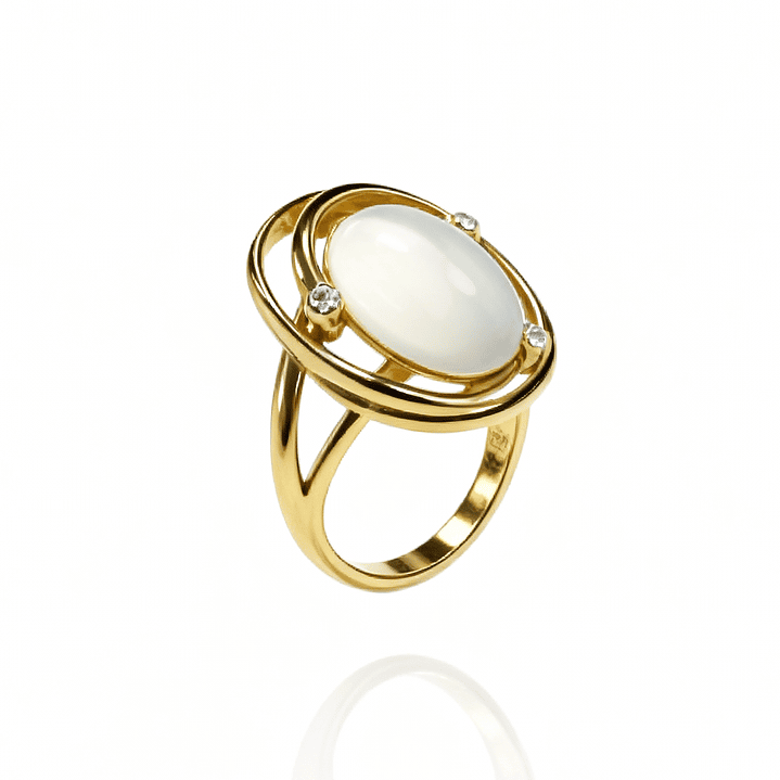 Anel Elipse Dourado 1