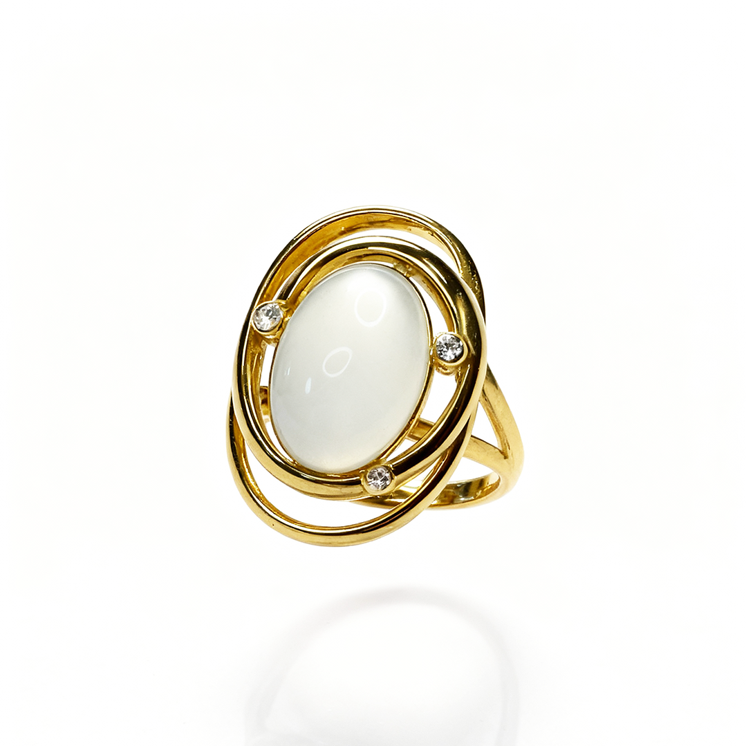 Anel Elipse Dourado 2