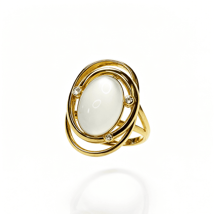 Anel Elipse Dourado 2