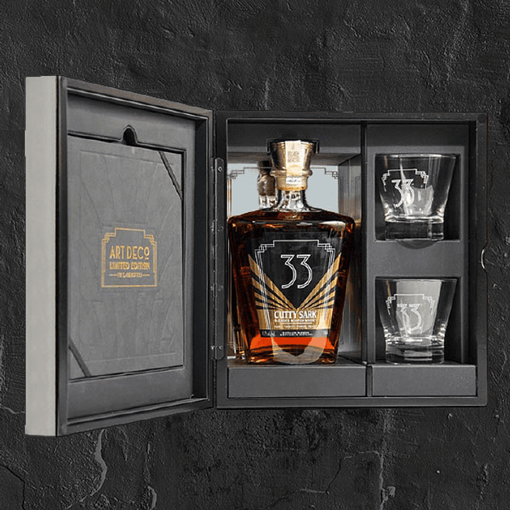 Whisky Cutty Sark Art Deco, Edição Limitada, 33 Anos 1