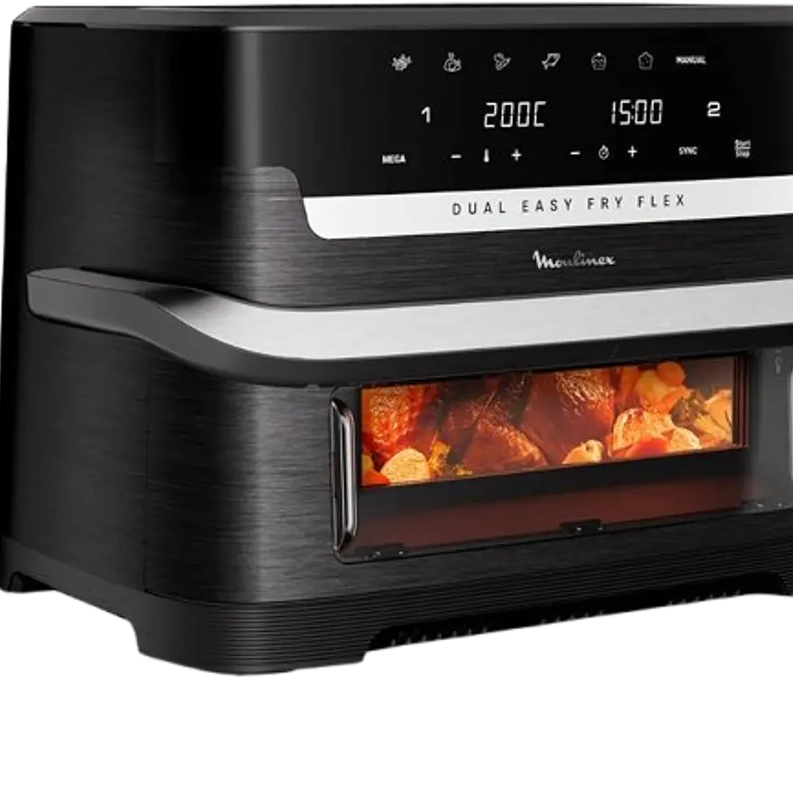 FRITADEIRA SEM ÓLEO MOULINEX DUAL EASY FRY FLEX EZ9228F0 1