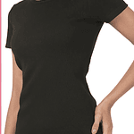 Camiseta mujer algodón Rib manga corta