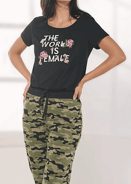 Pijama algodón diseño camuflado - camuflado