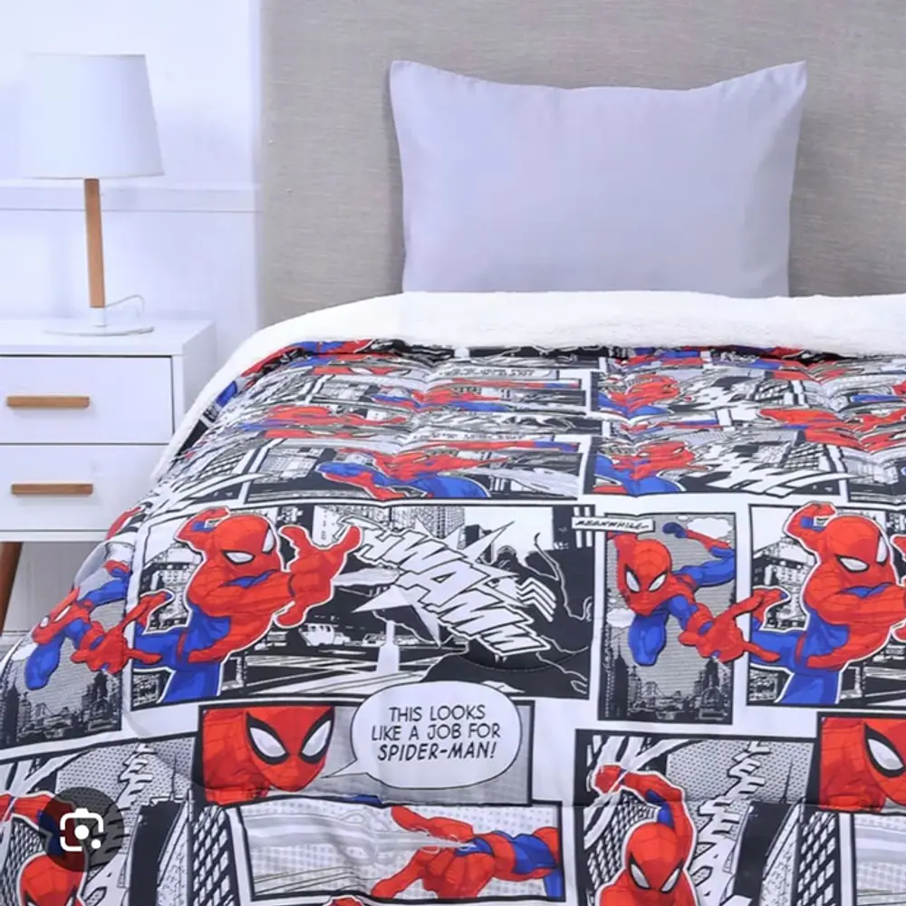 Plumón microfibra sherpa Spiderman