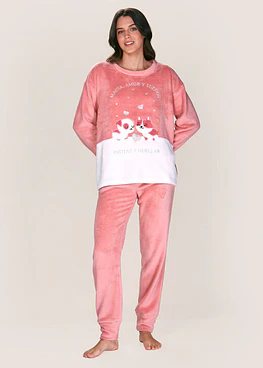 Pijama Polar mujer - Coral