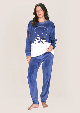 Pijama Polar mujer - Azul