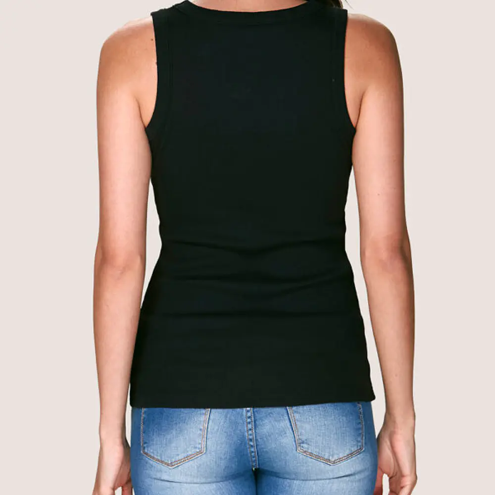 Camiseta algodón sin manga con sostén incorporado