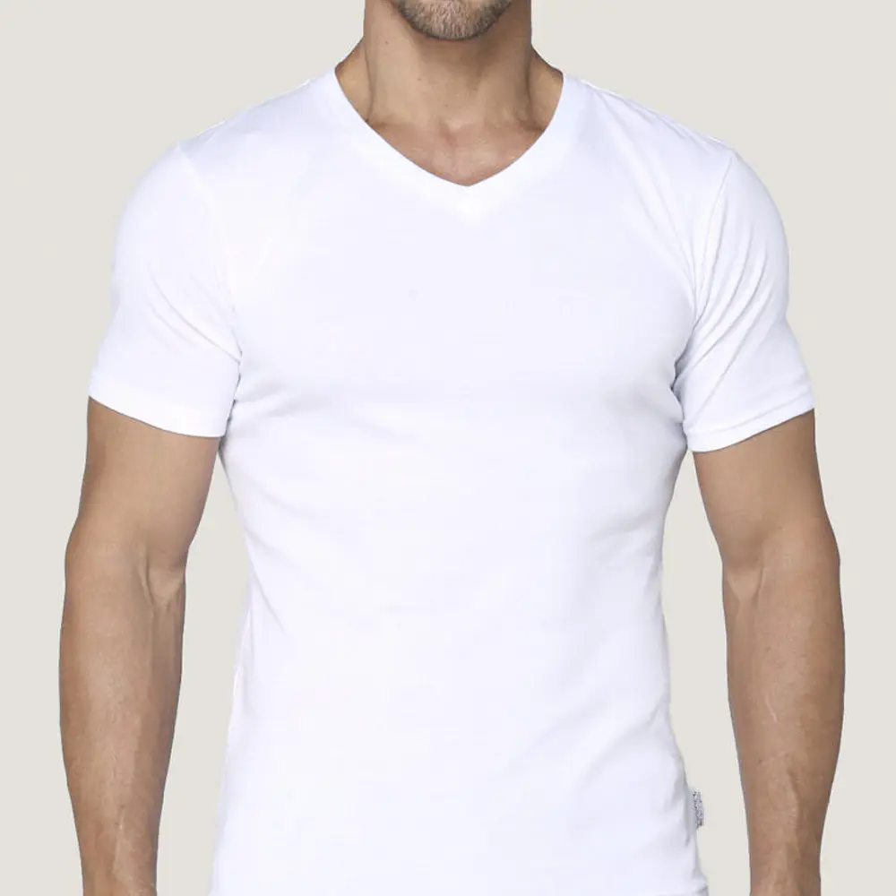 Camiseta algodón rib  manga corta 