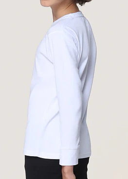 Camiseta algodón rib manga larga