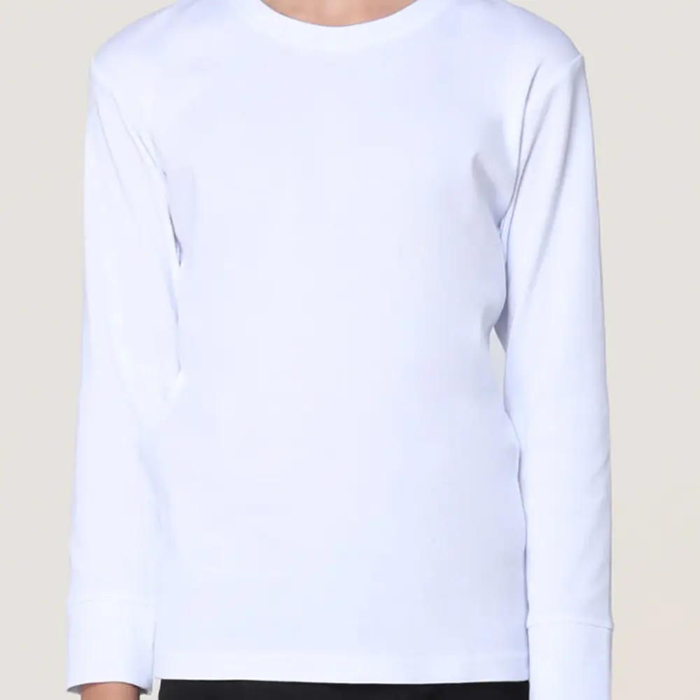 Camiseta algodón rib manga larga