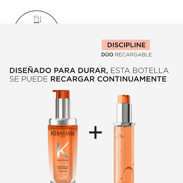 Aceite Recarga Para Cabello Voluminoso Y Con Frizz Discipline L'Huile Oléo-Relax 75Ml Kérastase