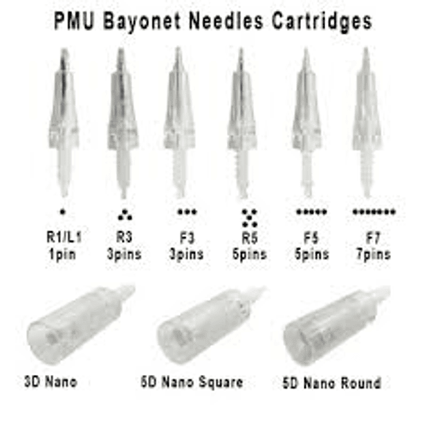 PACK de 15 Repuestos tipo bayoneta para equipos DR. PEN y MYM 7