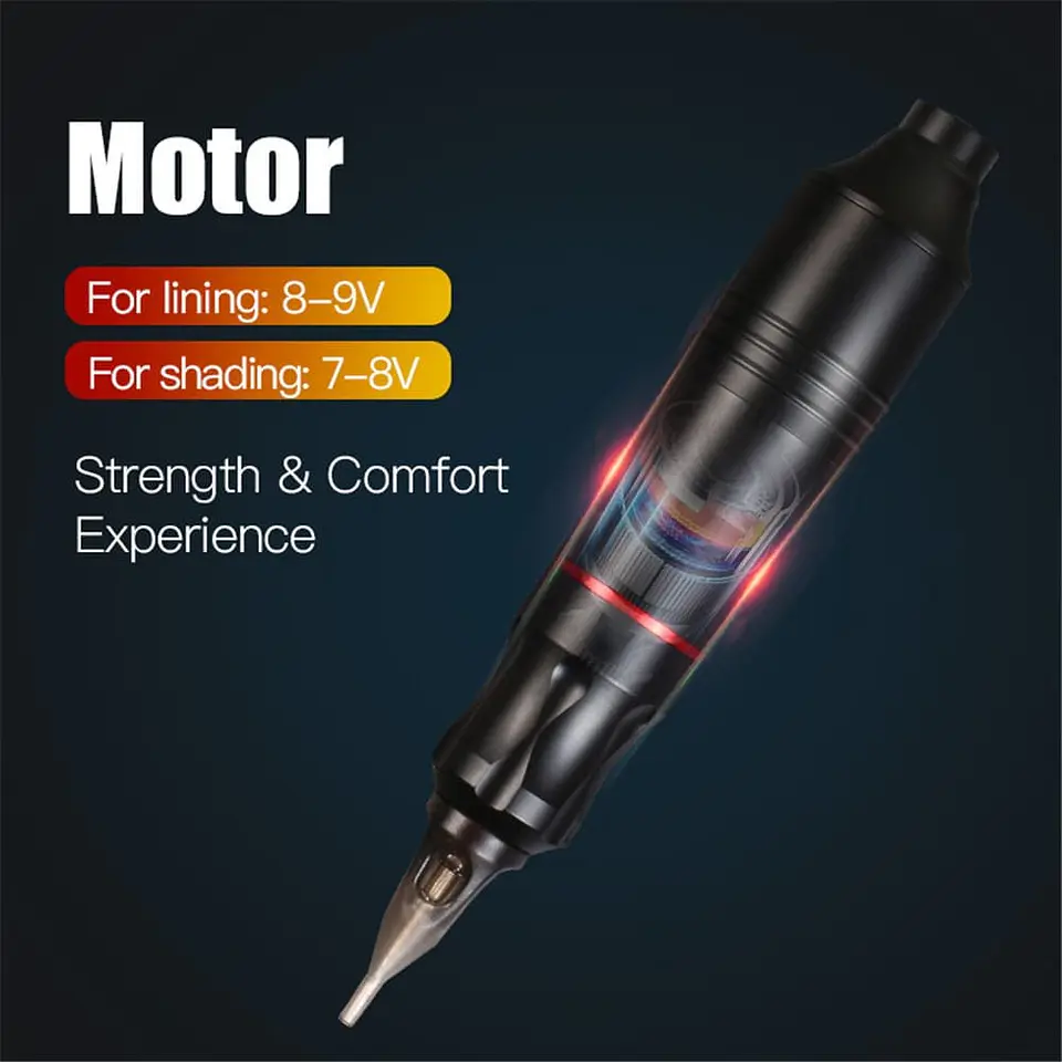 Equipo para CAMUFLAJE DE ESTRÍAS Y TATUAJES; Rotative Pen  3