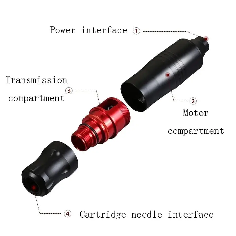 Equipo para CAMUFLAJE DE ESTRÍAS Y TATUAJES; Rotative Pen  5