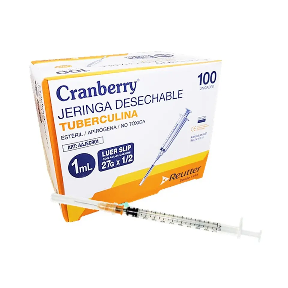 Pack de 10 unidades de Jeringa Tuberculina 27G x 1/2 3