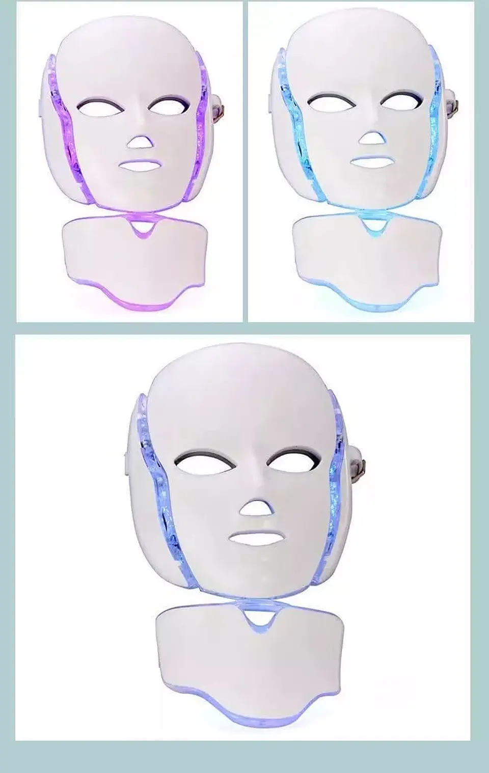 Mascara Facial Photon Led con Cuello 8