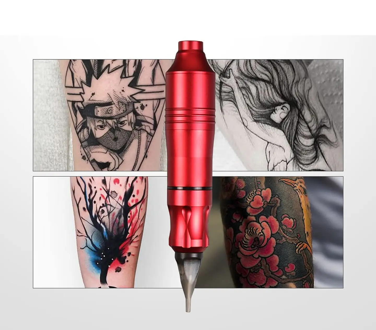 Equipo para CAMUFLAJE DE ESTRÍAS Y TATUAJES; Rotative Pen  9