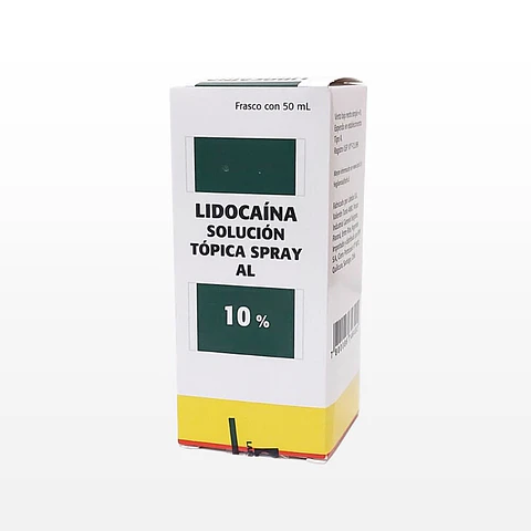 Anestesia - Lidocaína. Solución Tópica - Spray al 10% - 50ml