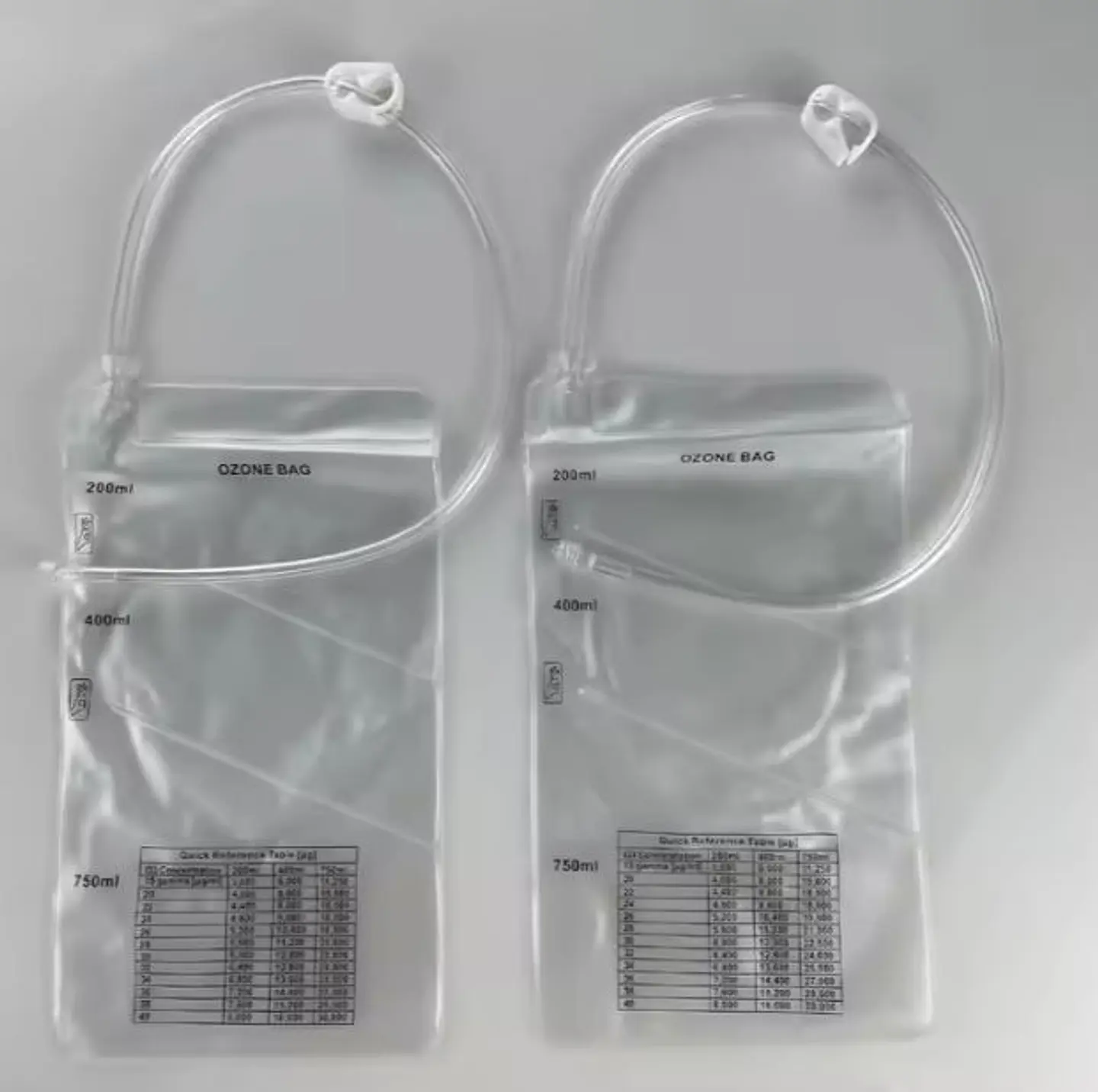 Bolsa para Ozono con Triple Cámara 200ml - 400ml - 750ml 2