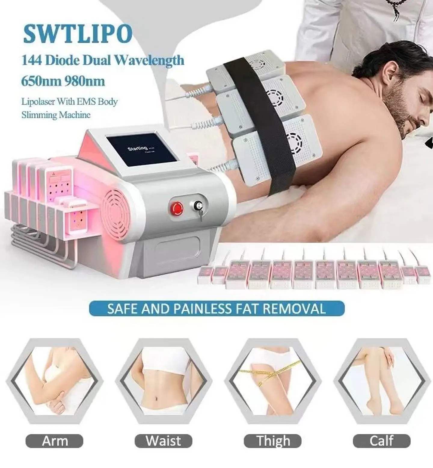 LIPOLASER EMS (650nm y 980nm) 432 DIODOS 3