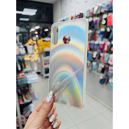 Carcasa arcoiris plateada Huawei P30 Lite