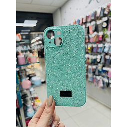 Carcasa zummit piedra brillos verde iPhone 15