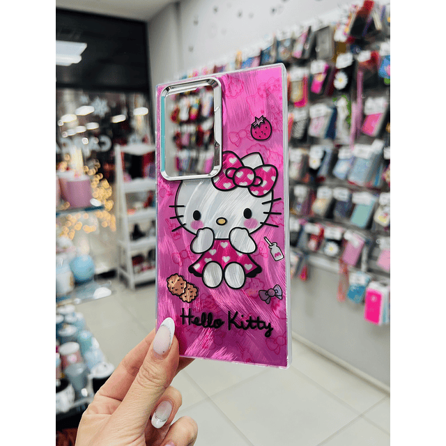 Carcasa Hello Kitty metalizada Samsung S23 Ultra