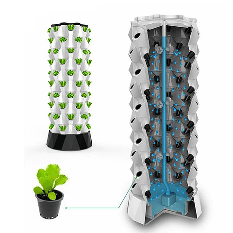 Invernadero Vertical hidropónico de 6/10 capas, sistema de cultivo de verduras, NFT, Torre aeropónica de piña
