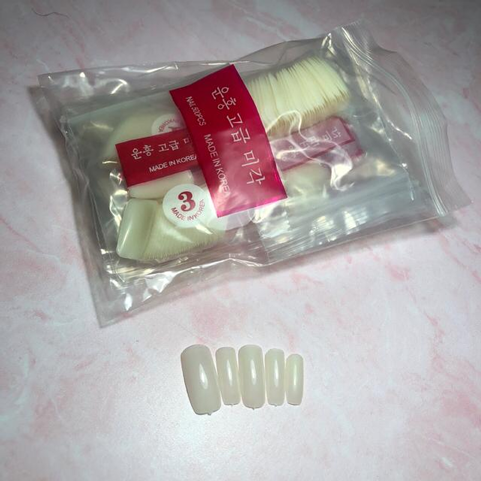 500 UÑAS POSTIZAS CUADRADAS 3