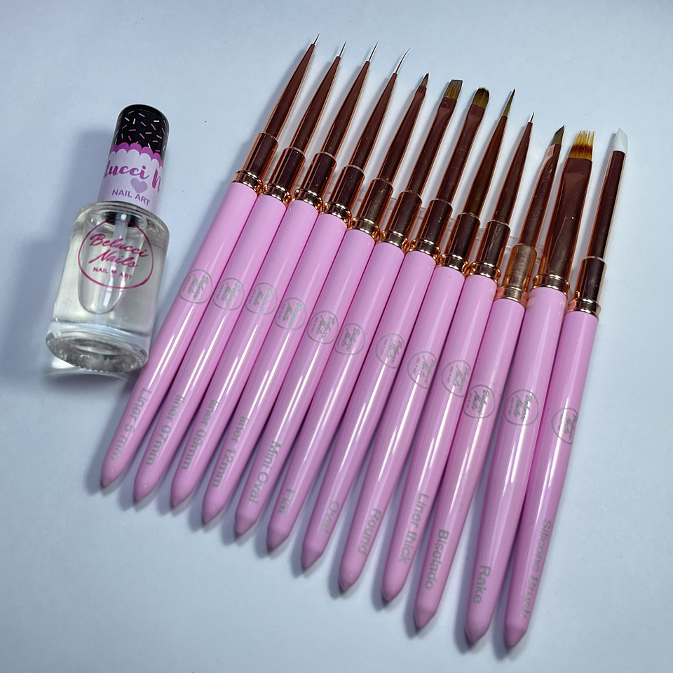 COLECCION COMPLETA PINCELES BELUCCI NAILS 1