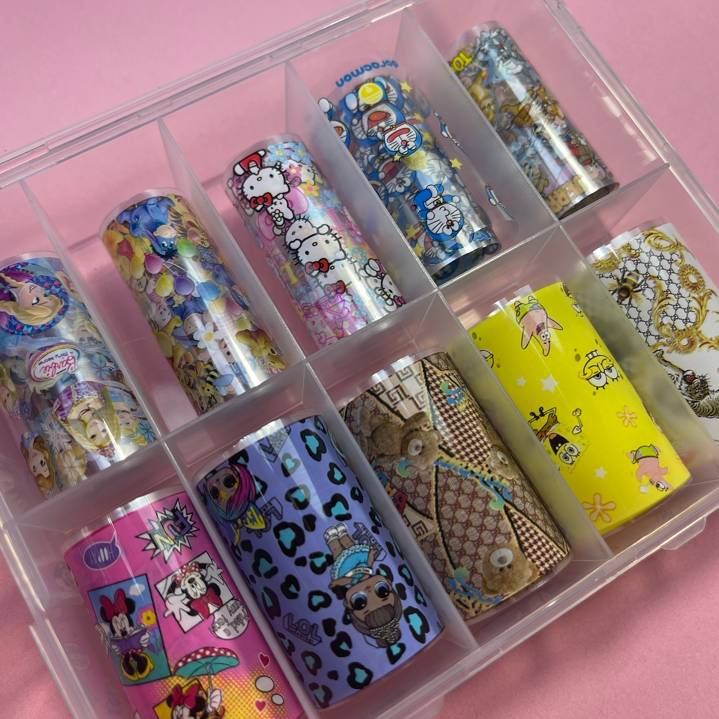 Foil 10 rollitos MIX CARICATURAS 02 1