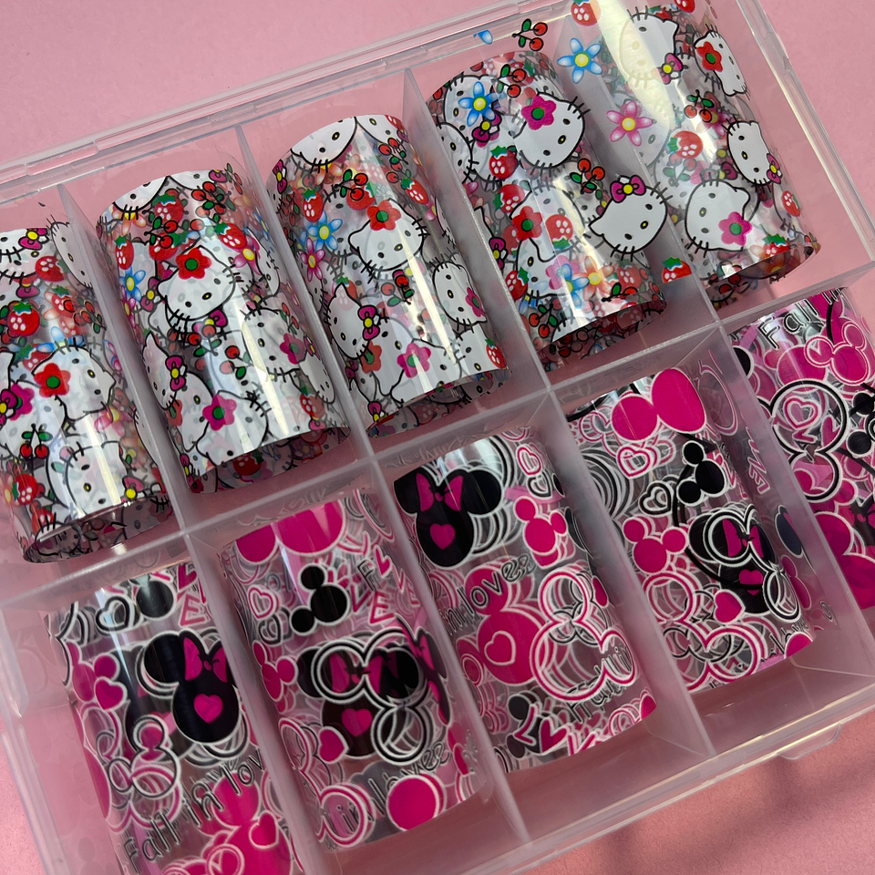 Foil 10 rollitos KITTY & MINNIE 1