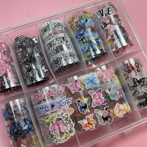 Foil 10 rollitos MARIPOSAS 01