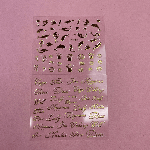 STICKER DORADOS SUTIDOS 30 UNIDADES