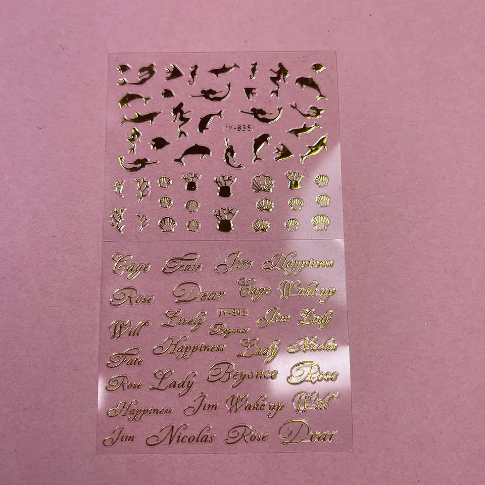 STICKER DORADOS SUTIDOS 30 UNIDADES 2