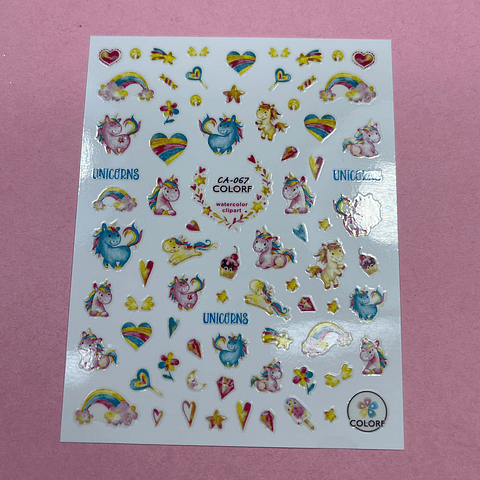 STICKERS UNICORNIO 1