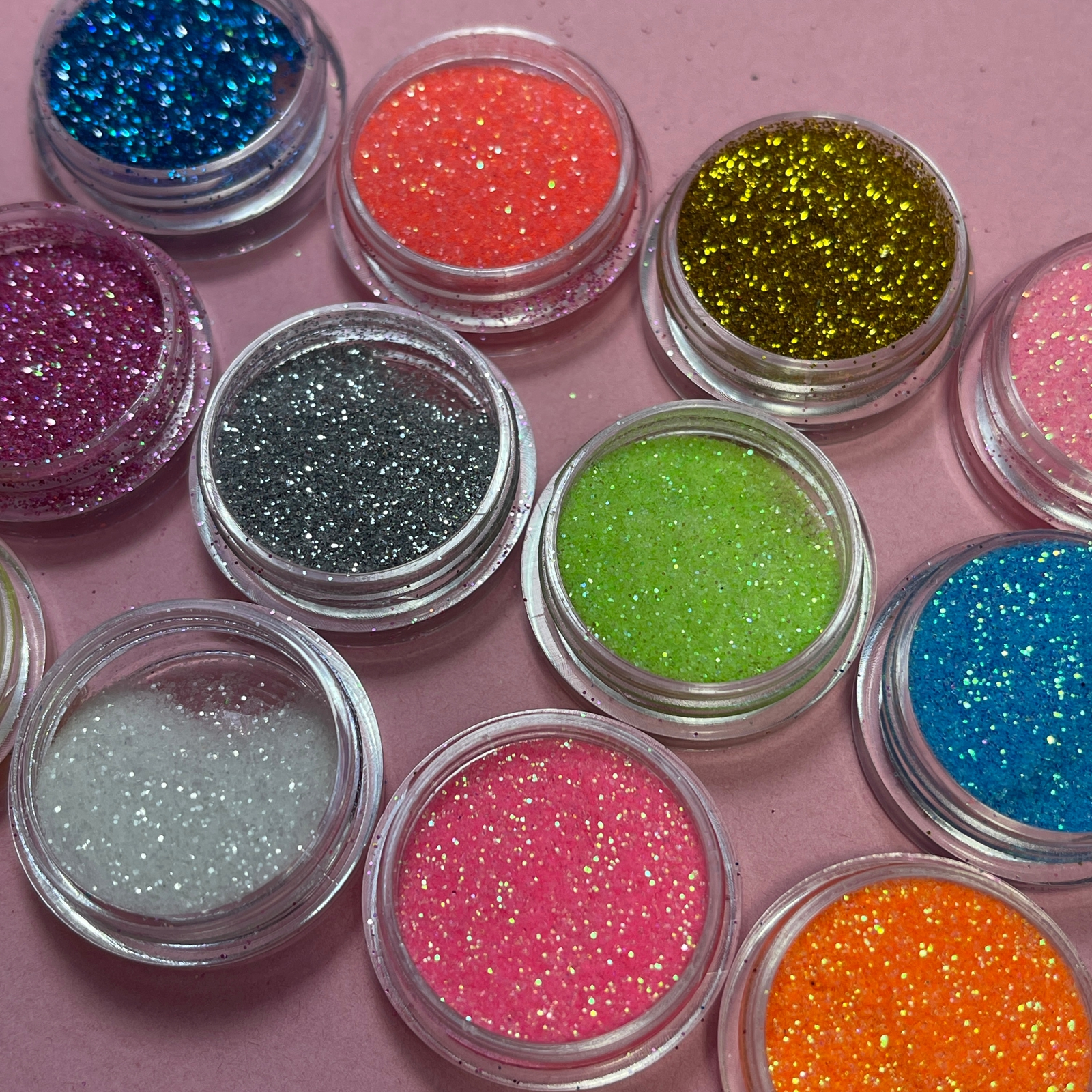 12 mini glitter