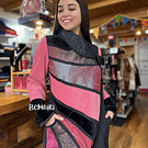 Chaquetón María rosado patchwork aplicado a mano 