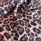 Pañuelo seda 50*50 cms camel leopardo