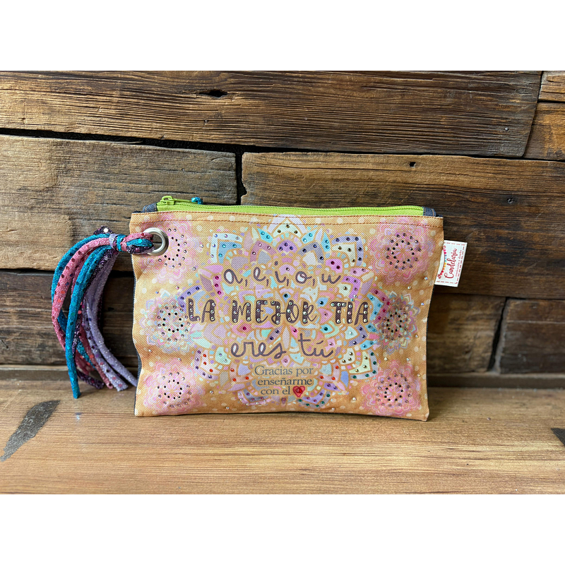 Estuche XL aeiuo la mejor TIA eres tú verde