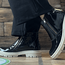 Botin cuero DC Black planta marfil 